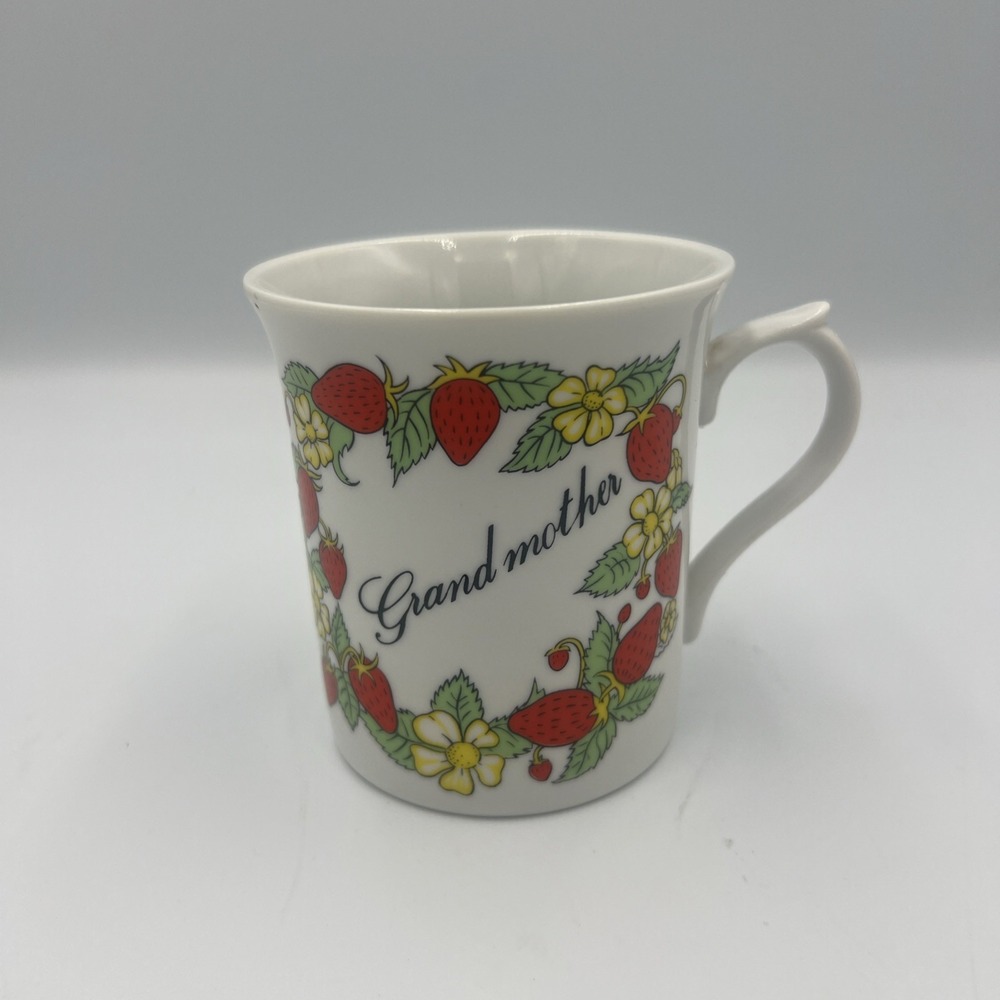 Vintage Norcrest Grandmother Strawberry Mug Japan Rare Coffee Tea Grandma